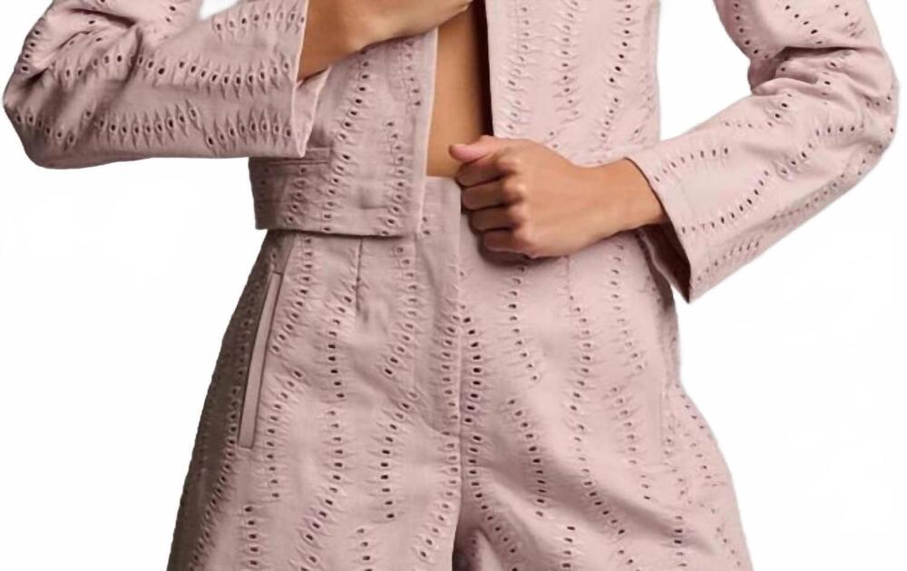 NEW HEVRON elle embroidered jacket in thistle